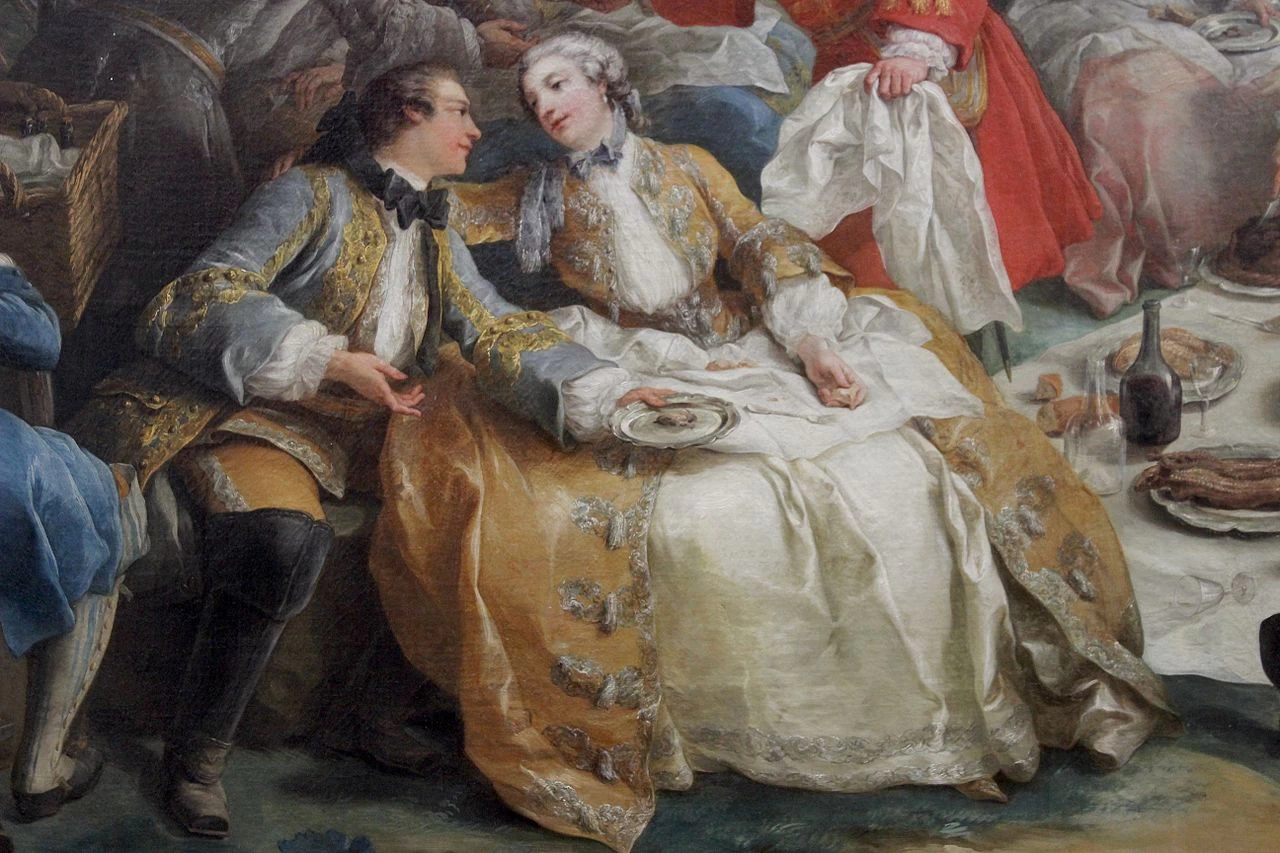 Sosta durante la caccia - Museo del Louvre, Parigi, dettaglio 1